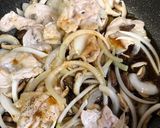 しいたけと玉ねぎ入り生姜焼き作り方5写真