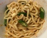 レンチンで簡単！オクラ明太バターうどん作り方3写真