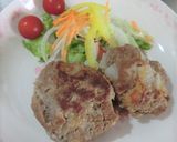 玉ねぎごろごろの！なんちゃってハンバーグ作り方9写真