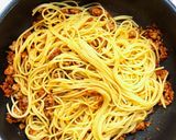 旨辛ひき肉のパスタ作り方3写真