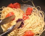 ✿うめ~(梅)✿とまとのパスタ作り方5写真