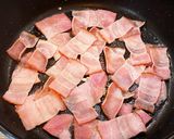 ベーコンエッグパスタ作り方1写真
