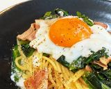ベーコンエッグパスタ作り方4写真