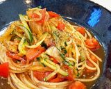 トマトときゅうり☆キムチの冷製パスタ作り方3写真