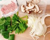 ☆ほうれん草とベーコン椎茸の和風パスタ☆作り方1写真