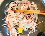 ☆ほうれん草とベーコン椎茸の和風パスタ☆作り方2写真