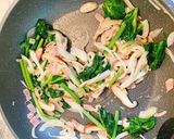 ☆ほうれん草とベーコン椎茸の和風パスタ☆作り方3写真