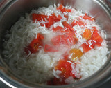 ご飯を熱湯で煮る★釜揚げしらすトマト粥作り方4写真