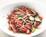 お皿で完結！夏野菜の冷製パスタ作り方2写真