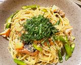 鮭とアスパラのレモンバター醤油パスタ作り方5写真
