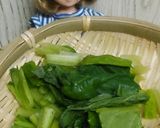 リカちゃん♡ネギ 小松菜 豚肉の蒸し焼き作り方1写真