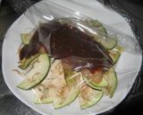 かじきと野菜の旨うま味噌だれレンジ蒸し作り方4写真