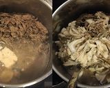 牛肉と舞茸と枝豆と高野豆腐の山椒生姜煮作り方2写真
