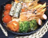 海老とオイルサーディンのアヒージョ作り方10写真