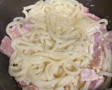 コンポタ♡カルボナーラ風うどん作り方6写真