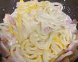 コンポタ♡カルボナーラ風うどん作り方7写真