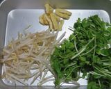 豆苗のキムチ炒め作り方1写真