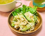 今夜は餃子の日♬ネギ塩スープ・中華サラダ作り方2写真