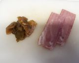 俺のTKGY(ザーサイとベーコン)作り方1写真