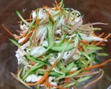 ササミと野菜の梅肉すりゴマあえ作り方5写真