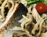 キノコとしあげる●鮭切り身の米粉ソテー作り方4写真