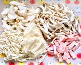 きのことベーコンのめんつゆバター炒め作り方1写真