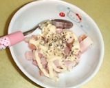 簡単☆まんまる☆タマゴと焼き豚のおにぎり作り方2写真