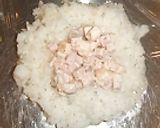 簡単☆まんまる☆タマゴと焼き豚のおにぎり作り方3写真