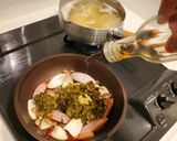 簡単すぐ！　ピリ辛高菜パスタ作り方2写真