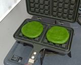 HBで簡単★抹茶ワッフル★あんこ入り作り方7写真