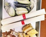 素麺救済　味噌仕立て　ナスのあったか煮麺作り方1写真