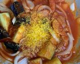 ソーセージ、茄子、玉葱のトマトパスタ作り方6写真