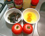 卵で簡単◎キクラゲとトマトの炒め物作り方1写真