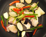 あごだしつゆのグリーンカレー作り方3写真