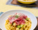 生ハム＆アボカド＆魚介類と共にパスタ作り方8写真