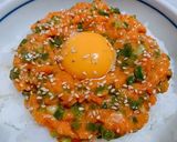 絶品☆ネギサーモンユッケ丼作り方3写真