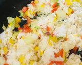 まぐろフレーク缶&パプリカのチャーハン作り方2写真