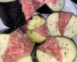 簡単、茄子のとろける挽き肉挟み作り方3写真