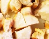 冷凍ホタテで～めんつゆ簡単炊き込みご飯作り方3写真
