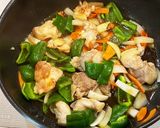 鶏と野菜のにんにく甘酢炒め作り方4写真
