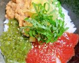 ダイエット マグロ×ネバネバ ばくだん丼作り方4写真
