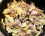 たけのこと豚肉☆梅炒め作り方1写真