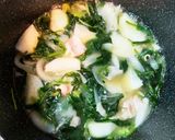 かぶとほうれん草のミルクスープ作り方5写真