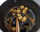 簡単中華風ナスと肉だんごの味噌パスタ作り方5写真