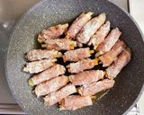 ごま油香る♫人参とジャガイモの肉巻き♡作り方6写真
