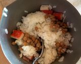 納豆とカニカマのたっぷり鰹節ご飯作り方2写真
