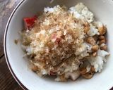 納豆とカニカマのたっぷり鰹節ご飯作り方3写真