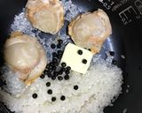 塩漬け生胡椒とホタテのピラフもどき作り方4写真