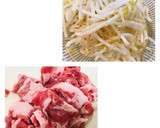 もやしたっぷり、もやしと豚肉の野菜炒め作り方1写真