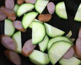 炒チャオレタスと夏野菜のあっさりパスタ作り方2写真